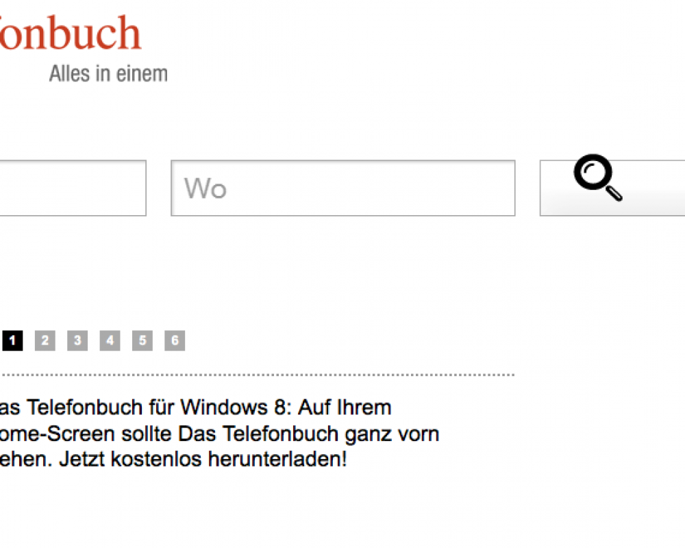 Das Telefonbuch Online 2013